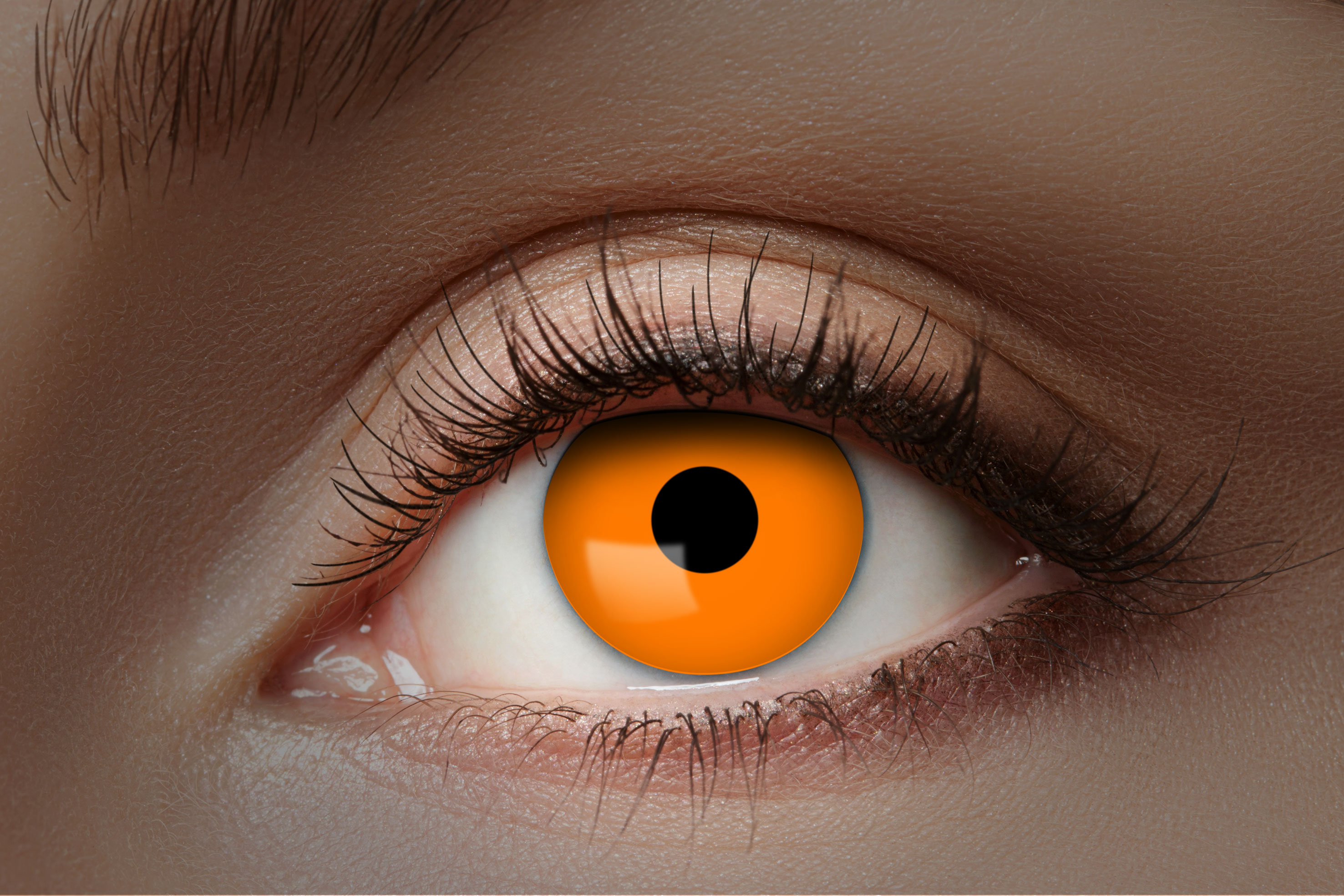 Lenzen UV oranje - Willaert, Verkleedkledij, fantasiekledij, Lenzen, contactlenzen, halloween, helloween, ogen